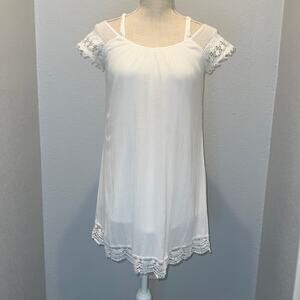 Zoe & Rose Band of the Gypsies White Cold Shoulder Dress - Size L Girls